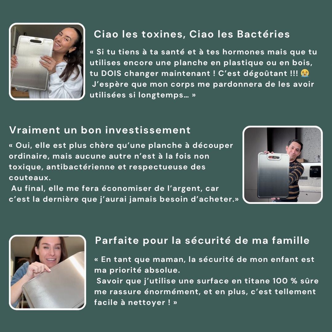 Planche certifiée pur Titane 36x25cm