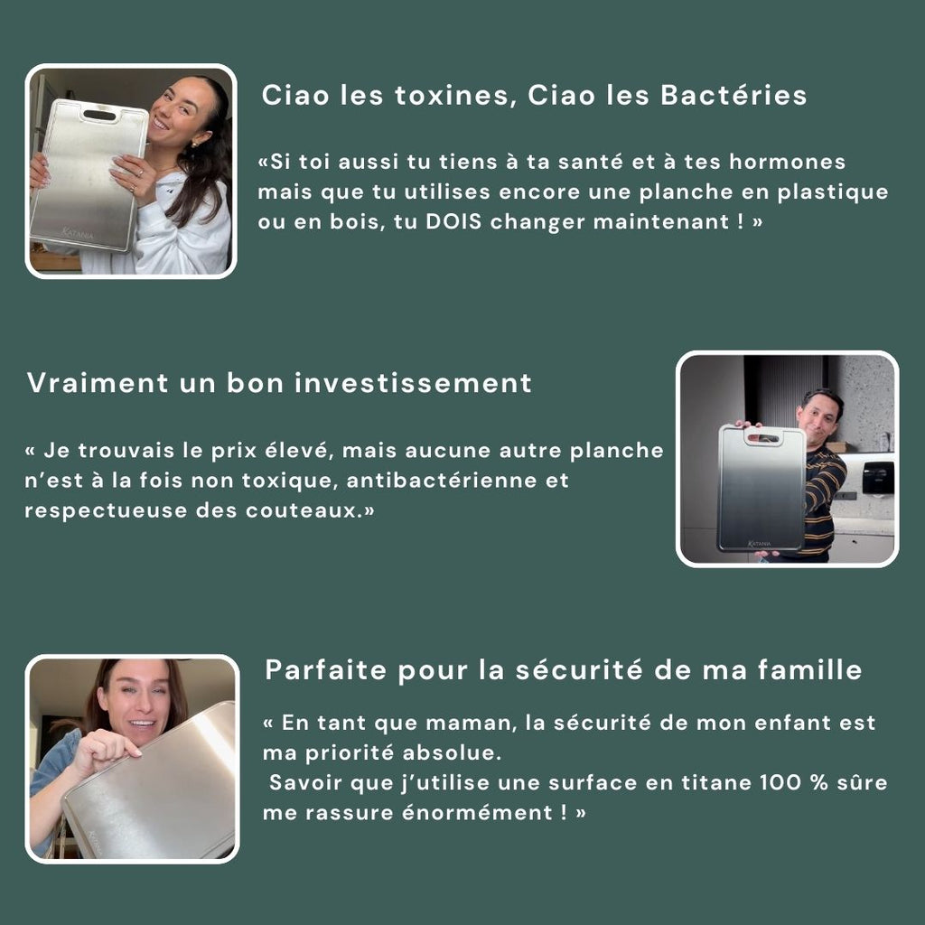 Planche certifiée titane pur 36x25cm