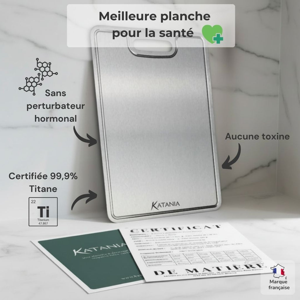 Planche certifiée Titane pur 36x25cm