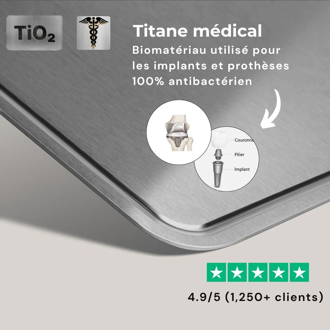 Planche certifiée pur Titane 36x25cm